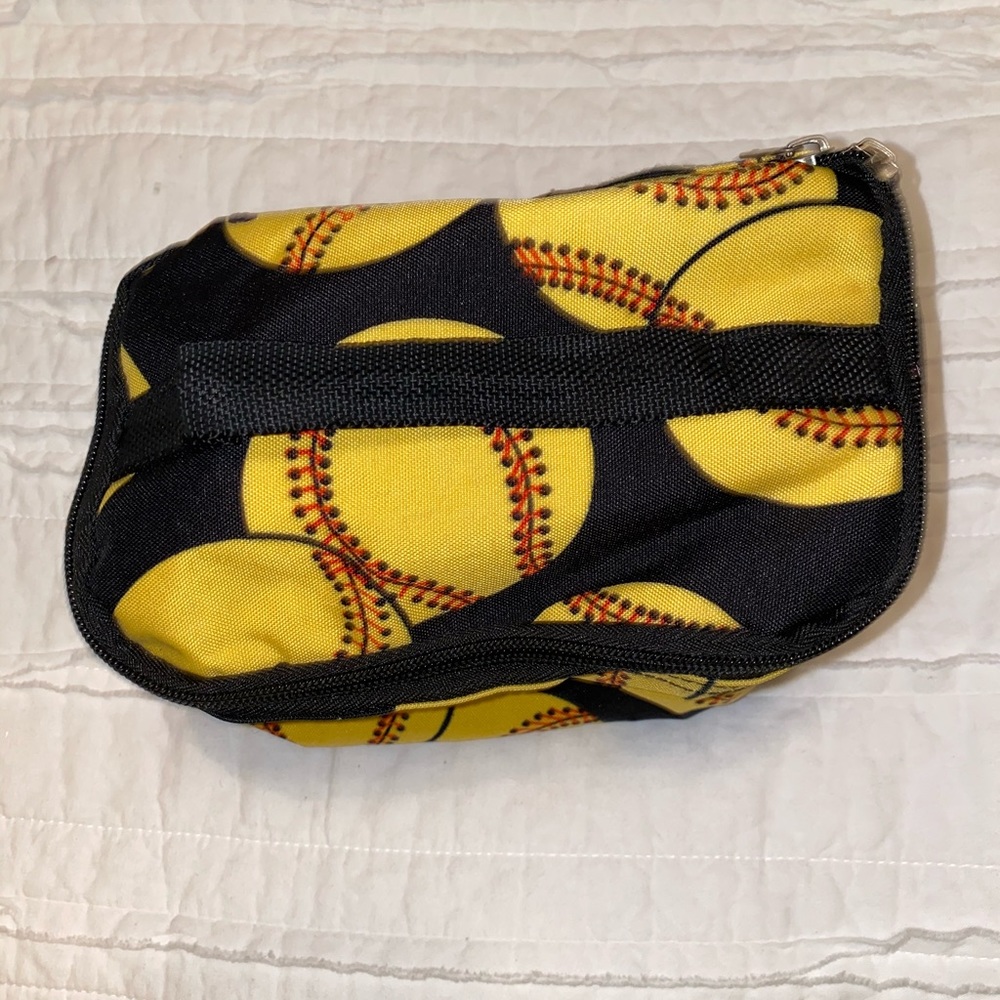 softball cosmetic bag